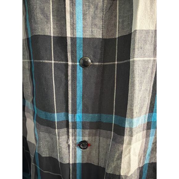 Wrangler RED Men's Black Blue Long Sleeve Button Down Shirt Size XX Large 2X - Picture 3 of 5